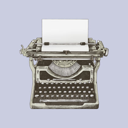 作家老式机械打字机图纸文件文案编辑