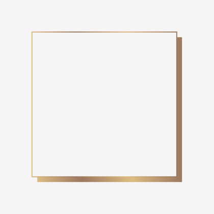 边框空白背景上的方形金框空白框架背景