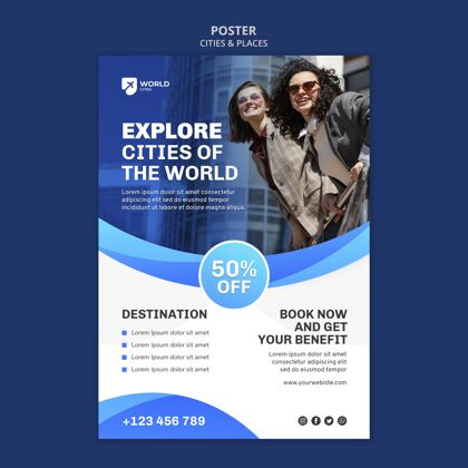 打印模板城市和地方海报模板旅行探险旅游