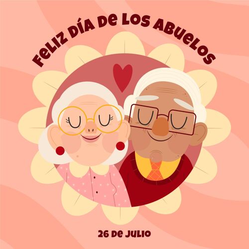 祖母卡通diadelosabuelos插图迪亚多斯阿沃斯节日祖父母