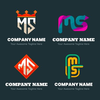 企业标识一套平面设计ms标志模板品牌企业标识模板