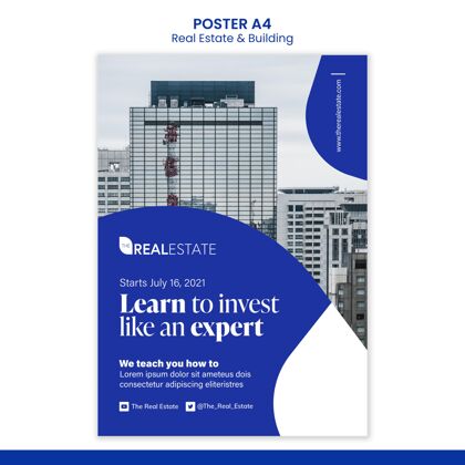 房地产学习投资海报模板投资物业结构