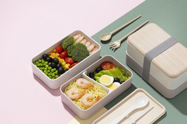 营养最小的便当盒组成烹饪日本容器