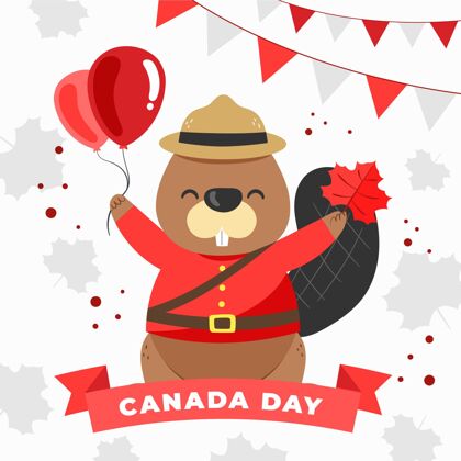 加拿大日手绘加拿大日插图手绘枫叶加拿大