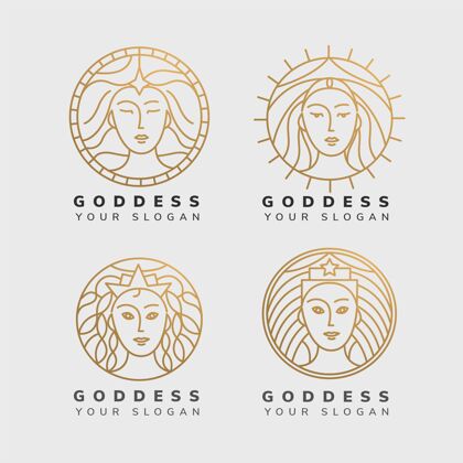 线性线性平面女神标志系列公司标识女神标志