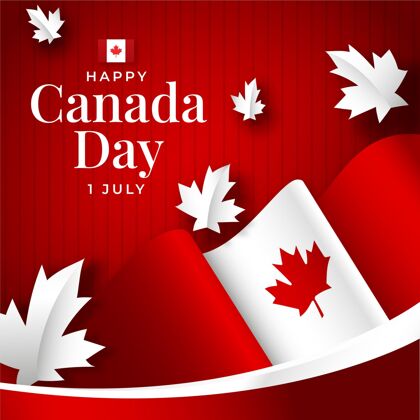 枫叶加拿大日插画节日庆祝加拿大日