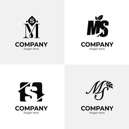 企业标识平面设计ms标志系列品牌平面设计公司标识