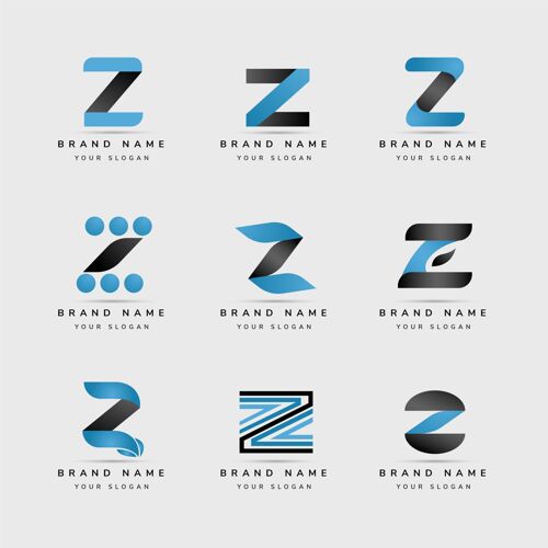 标识创意字母z标志模板字母Z企业徽标字母徽标