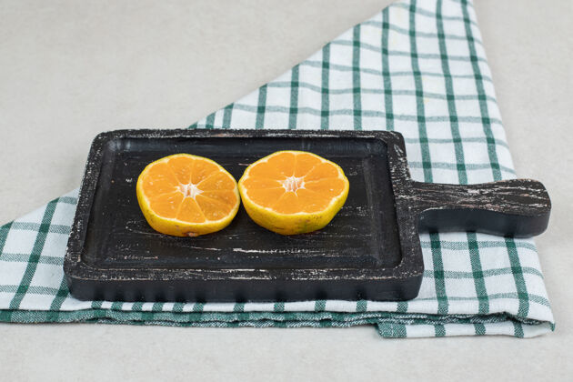 异国风味黑板鲜橘片美味柑橘有机