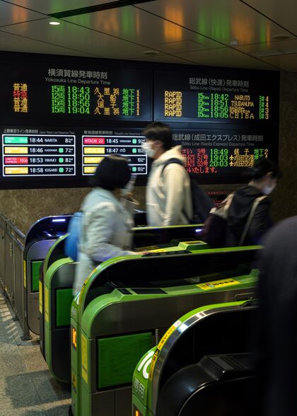 城市交通日本地铁系统乘客信息显示屏旅游地铁日本