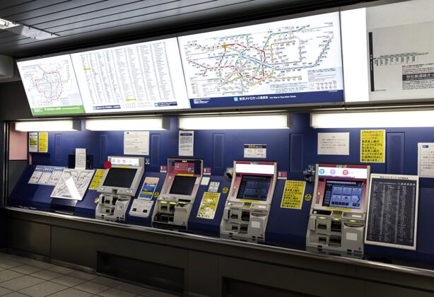 城市日本地铁列车系统乘客信息显示屏幕旅游信息日本
