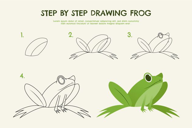 青蛙绘图手画一步一步画青蛙青蛙绘图颜色