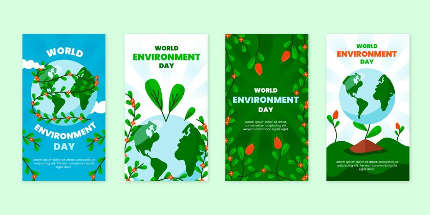 保护平面世界环境日instagram故事集平面设计庆典包装