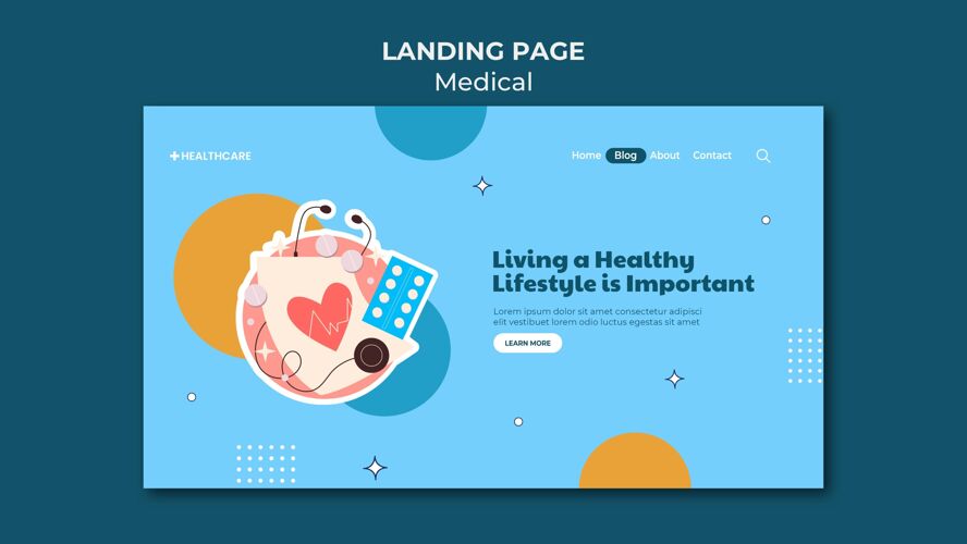 网页模板健活方式登录页模板医学医疗健康的生活方式