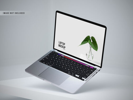 屏幕笔记本电脑模型设计左视图电脑白色三维