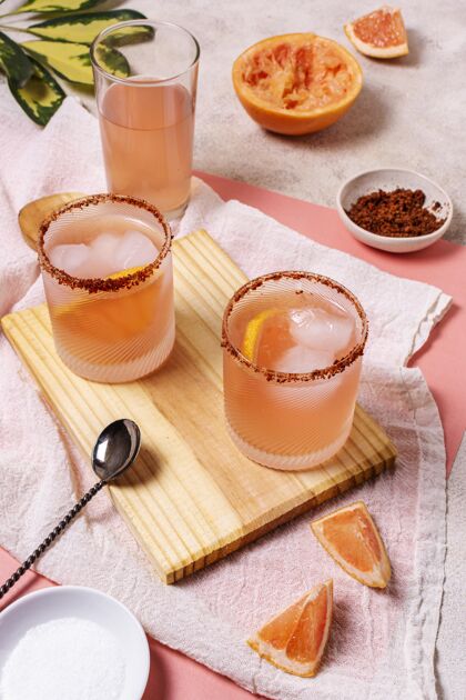 墨西哥搭配美味的mezcal饮料酒合成食物