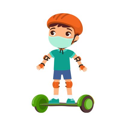 疾病戴着防护面具的小运动员平衡呼吸系统活动