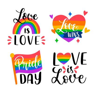 骄傲月手绘骄傲日标签系列分类同性恋收集