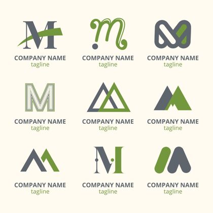 标志模板一套平面m标志模板商业平面品牌
