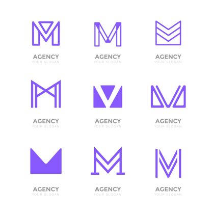 标志平面m标志系列标志设计标志集合字母标志