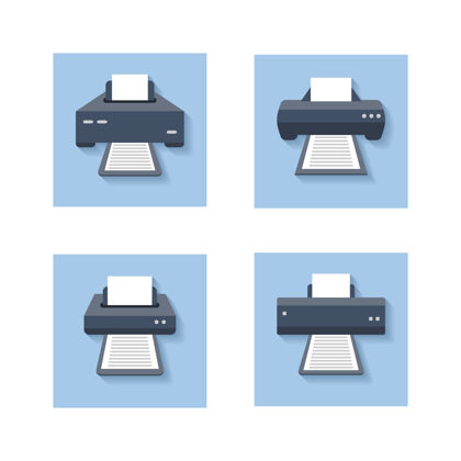 激光打印平面办公纸打印机 扫描仪和复印机彩色标志打印机设备设置插图设备文件打印机