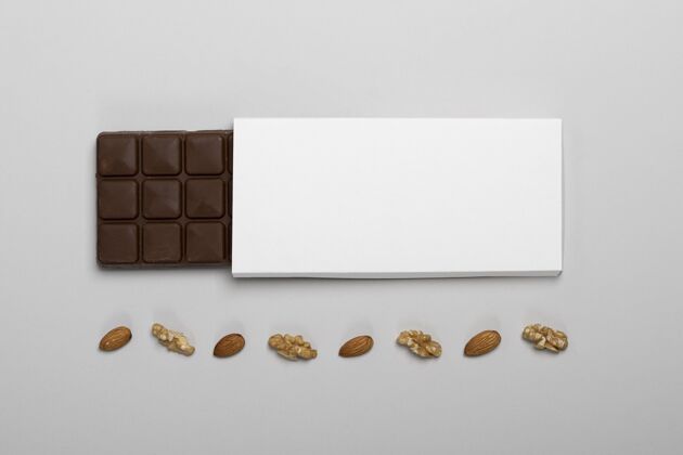 俯视图巧克力包装模型巧克力棒包装模型巧克力