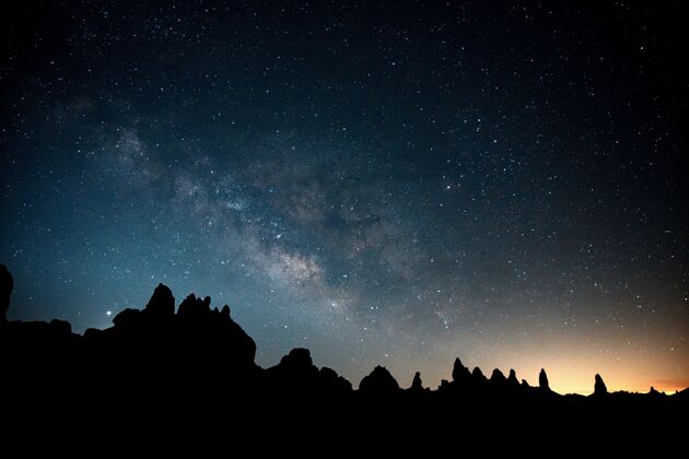 光加利福尼亚州特罗纳市美丽的满天繁星风景星星饱满