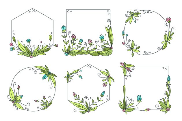 框架模板手绘花架系列框架包装花卉框架
