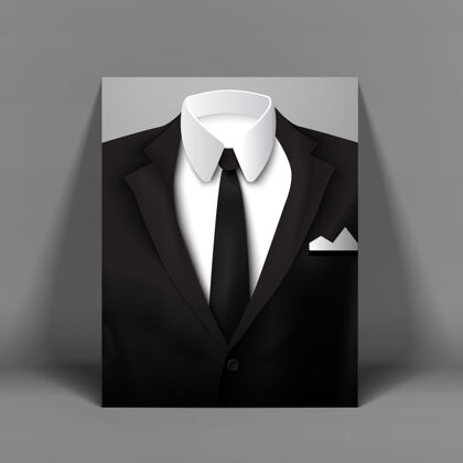 夹克浅灰色墙边有蝴蝶结海报的时尚男装领带领子优雅