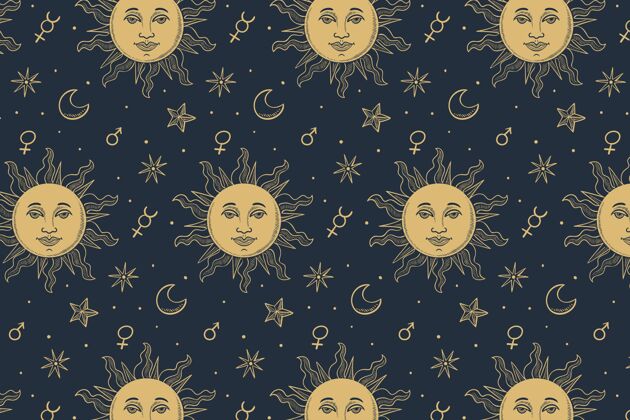 图案设计手绘太阳图案太阳图案装饰太阳
