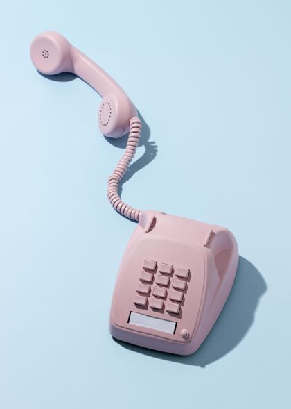 电话复古粉色电话组合资源旧的对象