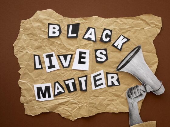 平面布局顶视图黑色生命物质意识黑人生命问题概念运动