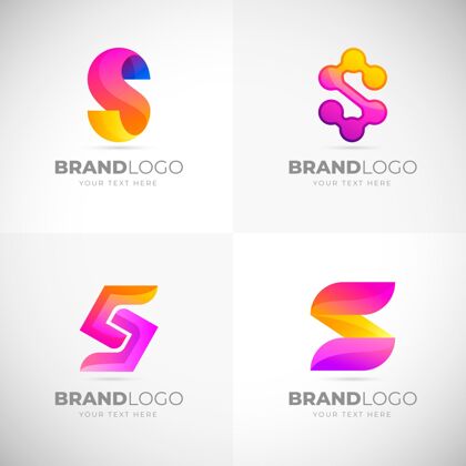 CompanyLogo彩色渐变s标志系列Logo模板SLogoGradient