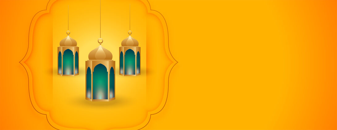 墙纸伊斯兰与阿拉伯灯笼设计庆祝穆哈拉姆