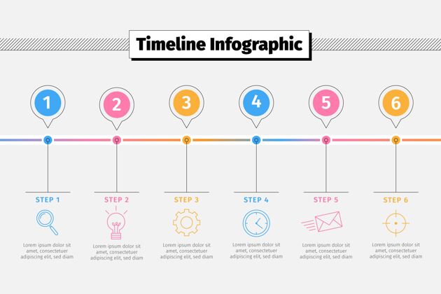 信息平面时间线信息图形模板信息图模板图形模板时间线