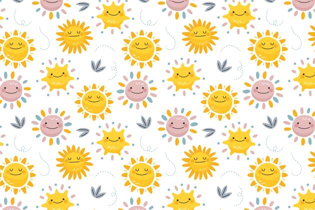 彩色背景手绘太阳图案太阳墙纸太阳图案太阳背景