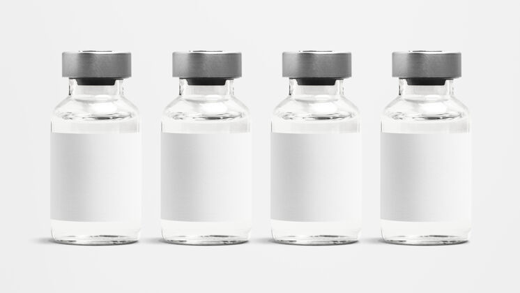 空白标签注射玻璃瓶与空白白色标签血清容器研究
