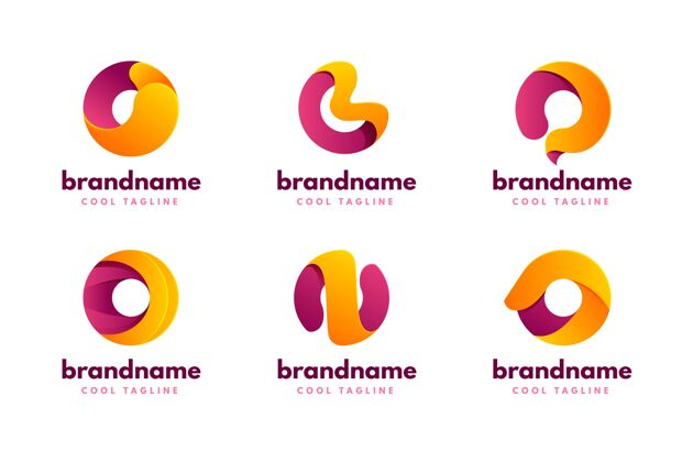 BrandGradiento徽标模板集Logo模板LogoBusiness