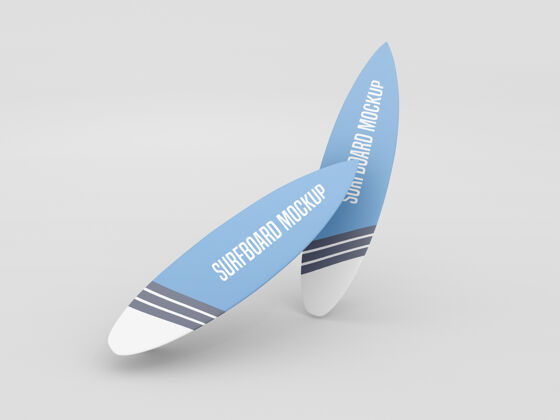 三维冲浪板模型设置在白色背景上前面冲浪板帆船