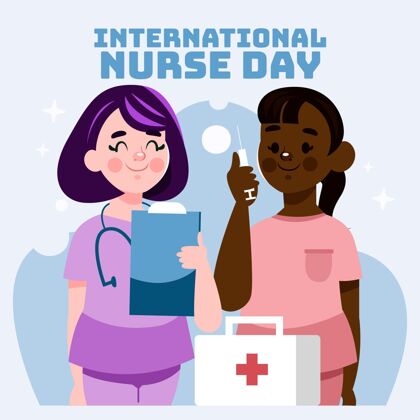 护理者平面全国护士节插画平面设计国际全球