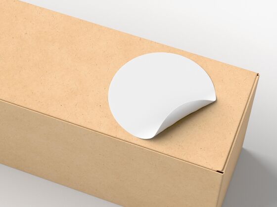 标签纸板箱与贴纸模型纸板盒模型贴纸模型