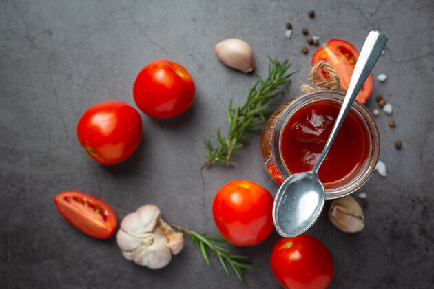 抗氧化剂番茄酱或番茄酱配新鲜番茄混合物味道自然