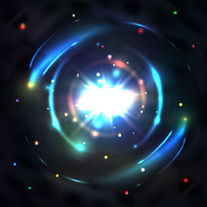 背景蓝色辉光 圆形漩涡 抽象圆形效果图扭曲闪光旋转