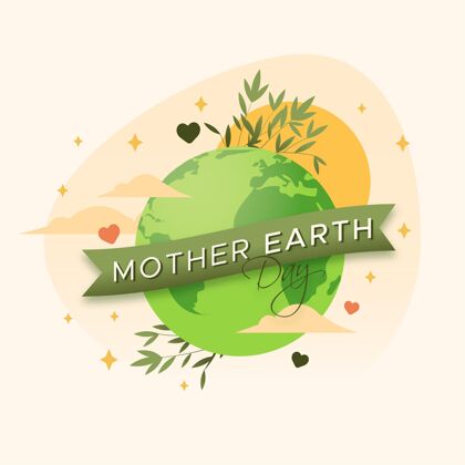 生物圈地球母亲节插图实习生全球自然