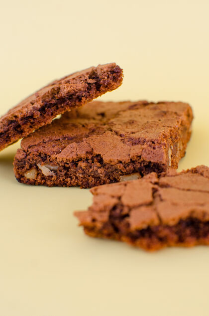 巧克力美味可口的巧克力饼干特写午餐美味