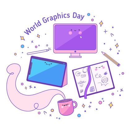 世界传播设计日手绘世界图形日插画图形日4月27日全球