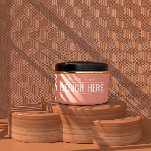 现实化妆品品牌模型包装的品牌和身份为您的设计准备化妆品演示管