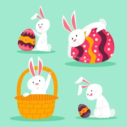 帕夏手绘复活节兔子系列复活节兔子手绘