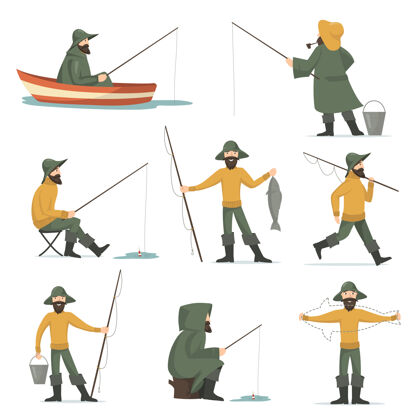 设备快乐渔夫用鱼竿平套表演设置船