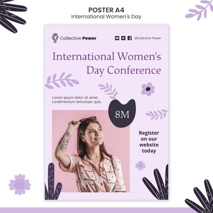 妇女节快乐国际妇女节海报全球模板海报